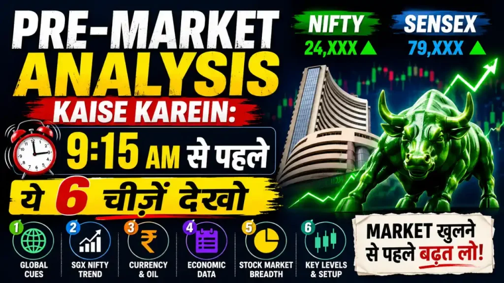 Pre-Market Analysis Kaise Karein: 9:15 AM से पहले ये 6 चीज़ें देखो